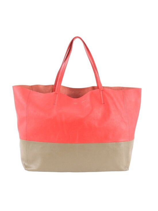 Celine Handbags - Celine Bicolor Horizontal Cabas Leather Tote Shoulder Hand